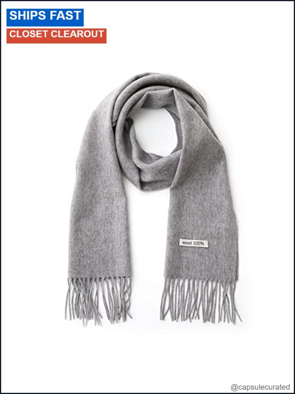 Unisex Wool Winter Scarf Soft Warm Shawl Holiday Gift